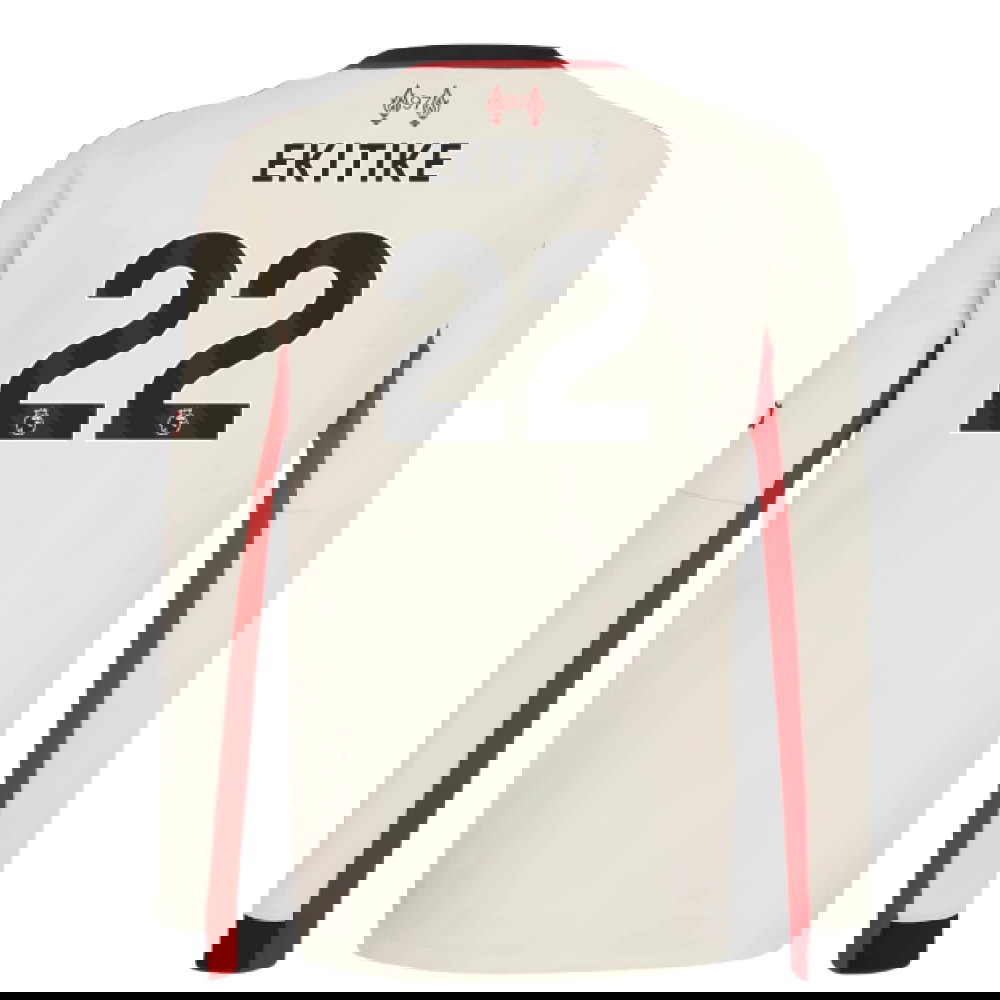 Tanie Koszulki Piłkarskie Liverpool Długi rękaw EKITIKE #22 Precz 2025-2026 Stroje Piłkarskie