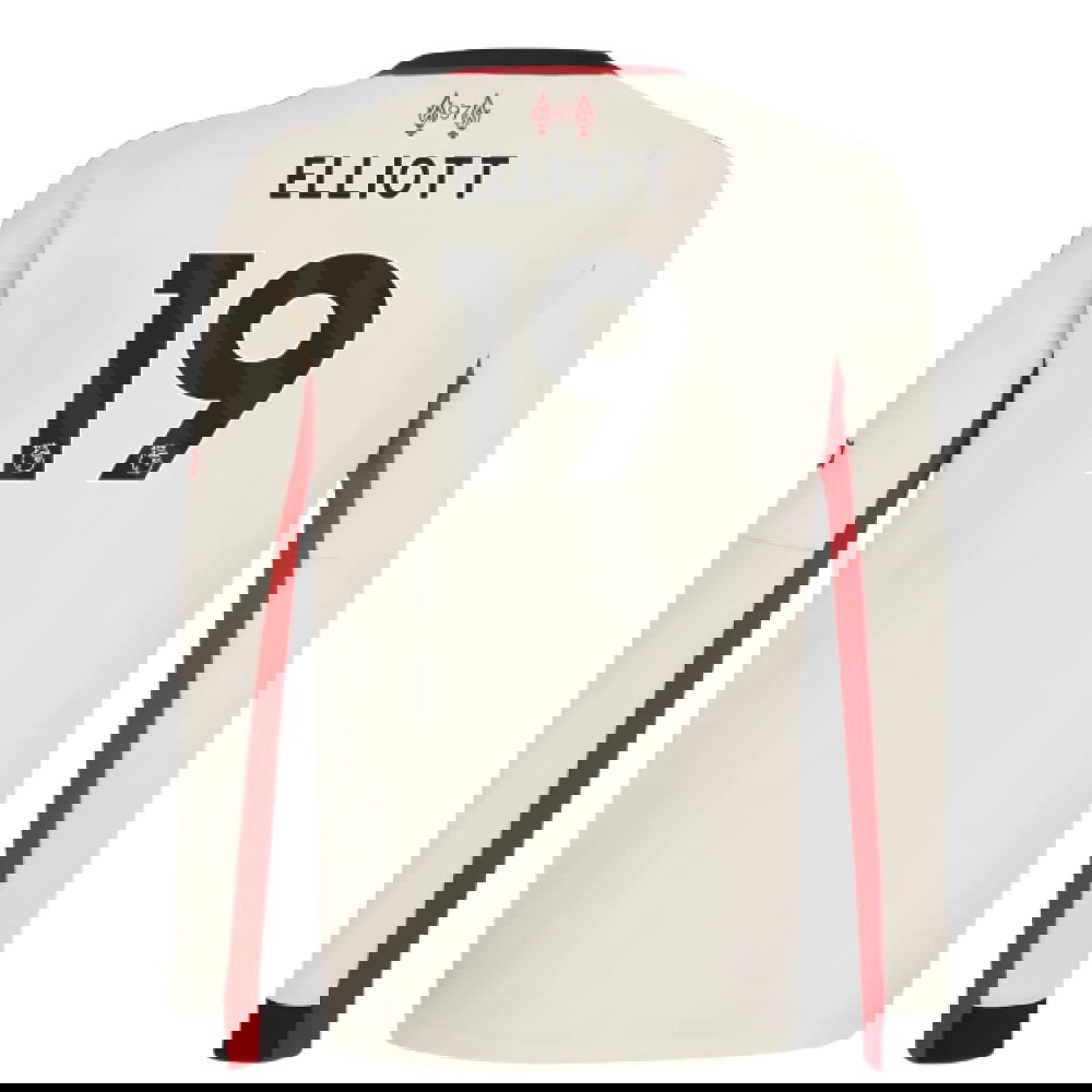 Tanie Koszulki Piłkarskie Liverpool Długi rękaw ELLIOTT #19 Precz 2025-2026 Stroje Piłkarskie