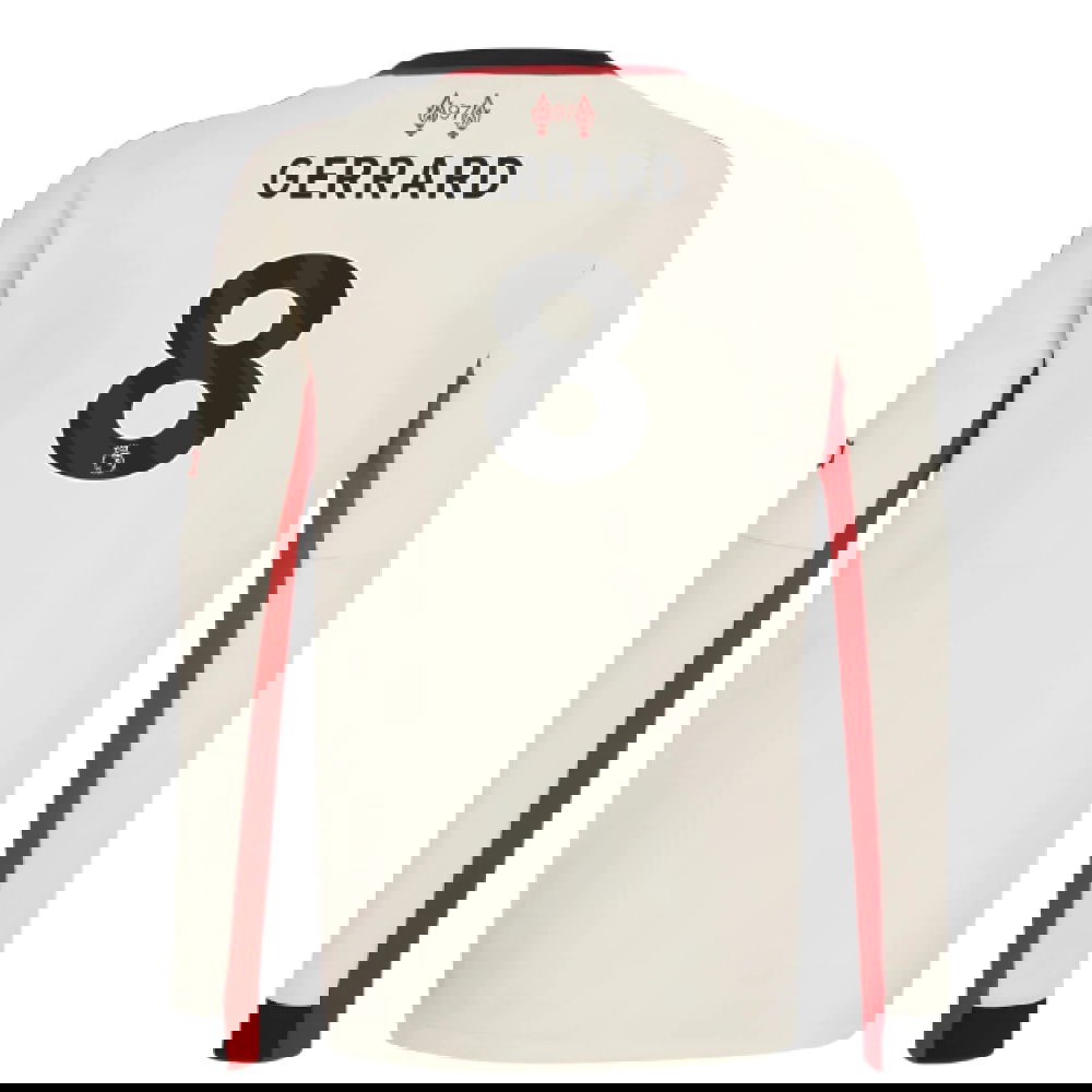 Tanie Koszulki Piłkarskie Liverpool Długi rękaw GERRARD #8 Precz 2025-2026 Stroje Piłkarskie