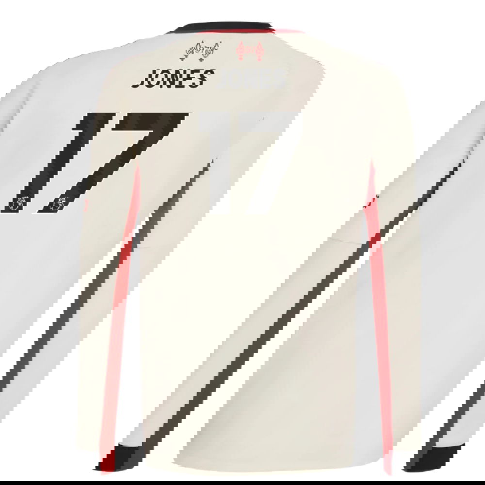 Tanie Koszulki Piłkarskie Liverpool Długi rękaw JONES #17 Precz 2025-2026 Stroje Piłkarskie