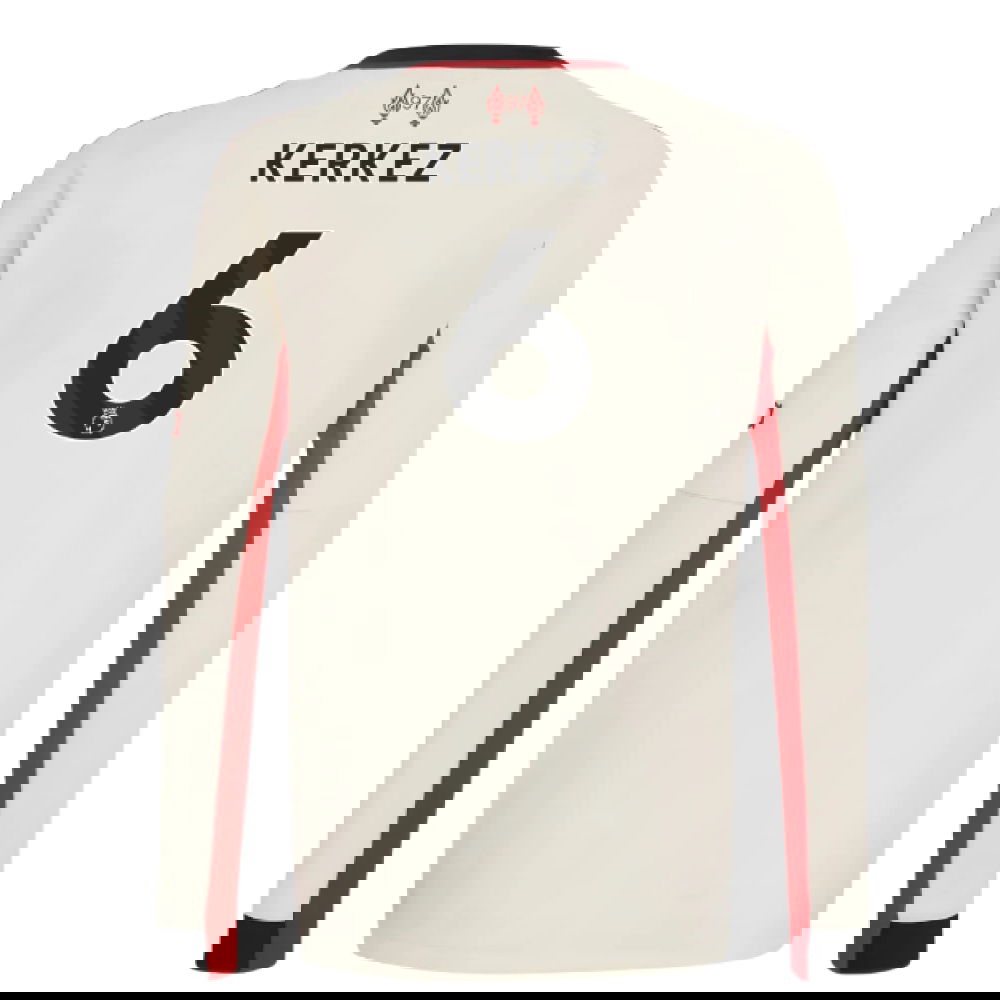 Tanie Koszulki Piłkarskie Liverpool Długi rękaw KERKEZ #6 Precz 2025-2026 Stroje Piłkarskie