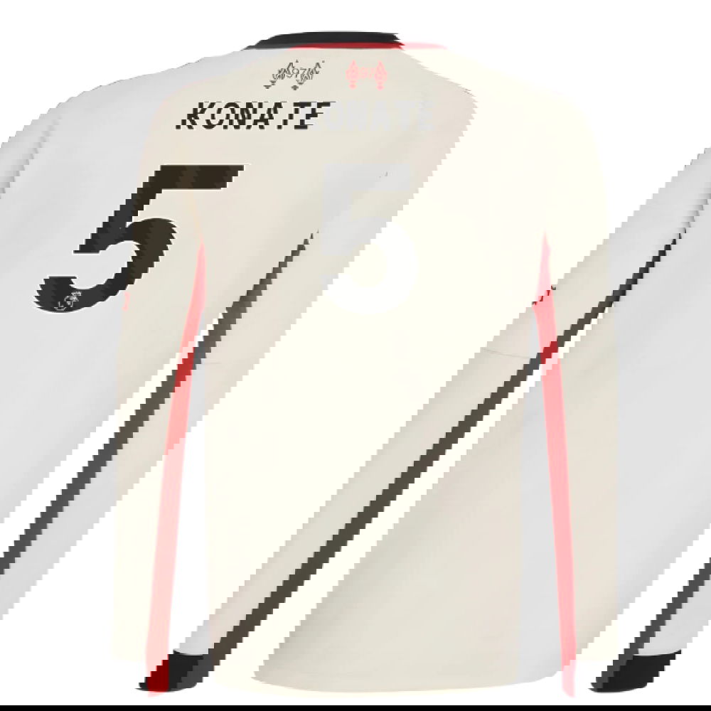 Tanie Koszulki Piłkarskie Liverpool Długi rękaw KONATE #5 Precz 2025-2026 Stroje Piłkarskie