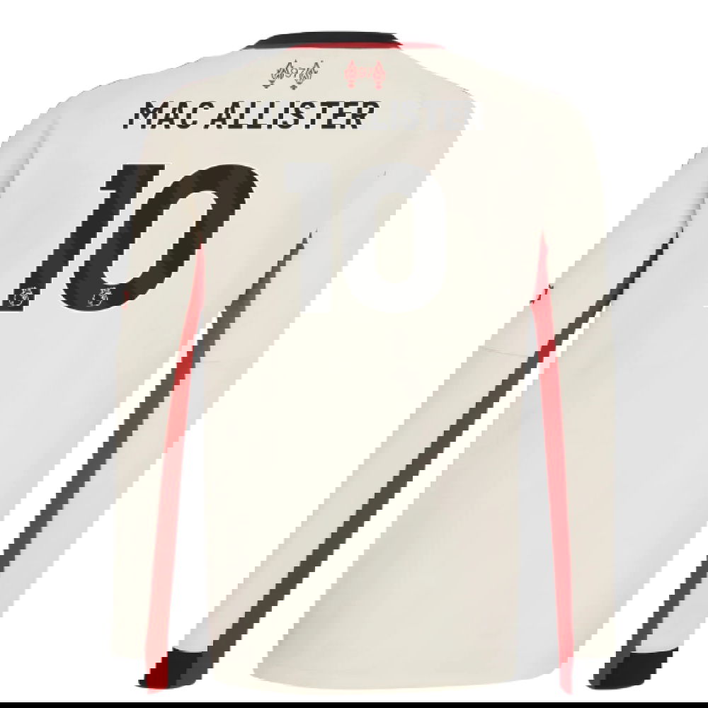 Tanie Koszulki Piłkarskie Liverpool Długi rękaw MAC ALLISTER #10 Precz 2025-2026 Stroje Piłkarskie