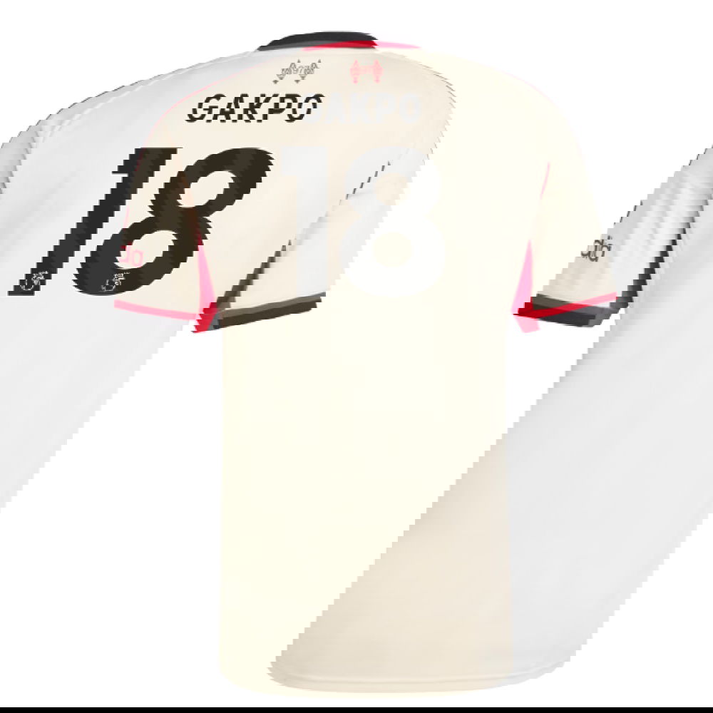 Tanie Koszulki Piłkarskie Liverpool GAKPO #18 Precz 2025-2026 Stroje Piłkarskie