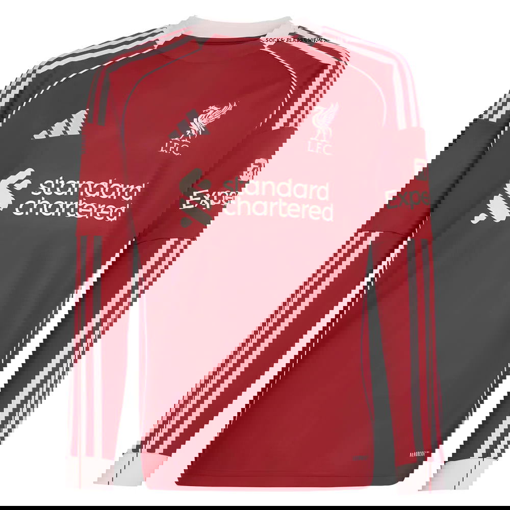 Tanie Koszulki Piłkarskie Liverpool Długi rękaw Główna 2025-2026 Stroje Piłkarskie