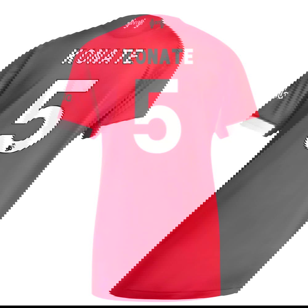 Tanie Koszulki Piłkarskie Liverpool Kobiety KONATE #5 Główna 2025-2026 Stroje Piłkarskie