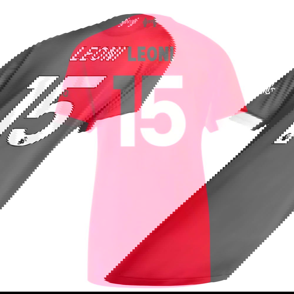 Tanie Koszulki Piłkarskie Liverpool Kobiety LEONI #15 Główna 2025-2026 Stroje Piłkarskie