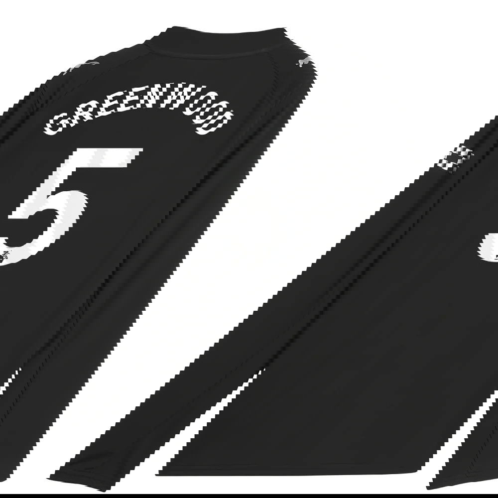 Tanie Koszulki Piłkarskie Manchester City Długi rękaw GREENWOOD #5 Precz 2025-2026 Stroje Piłkarskie