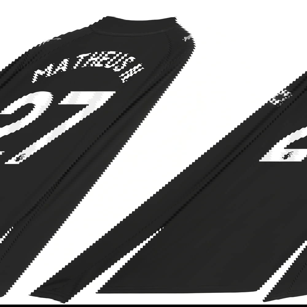 Tanie Koszulki Piłkarskie Manchester City Długi rękaw MATHEUS N #27 Precz 2025-2026 Stroje Piłkarskie