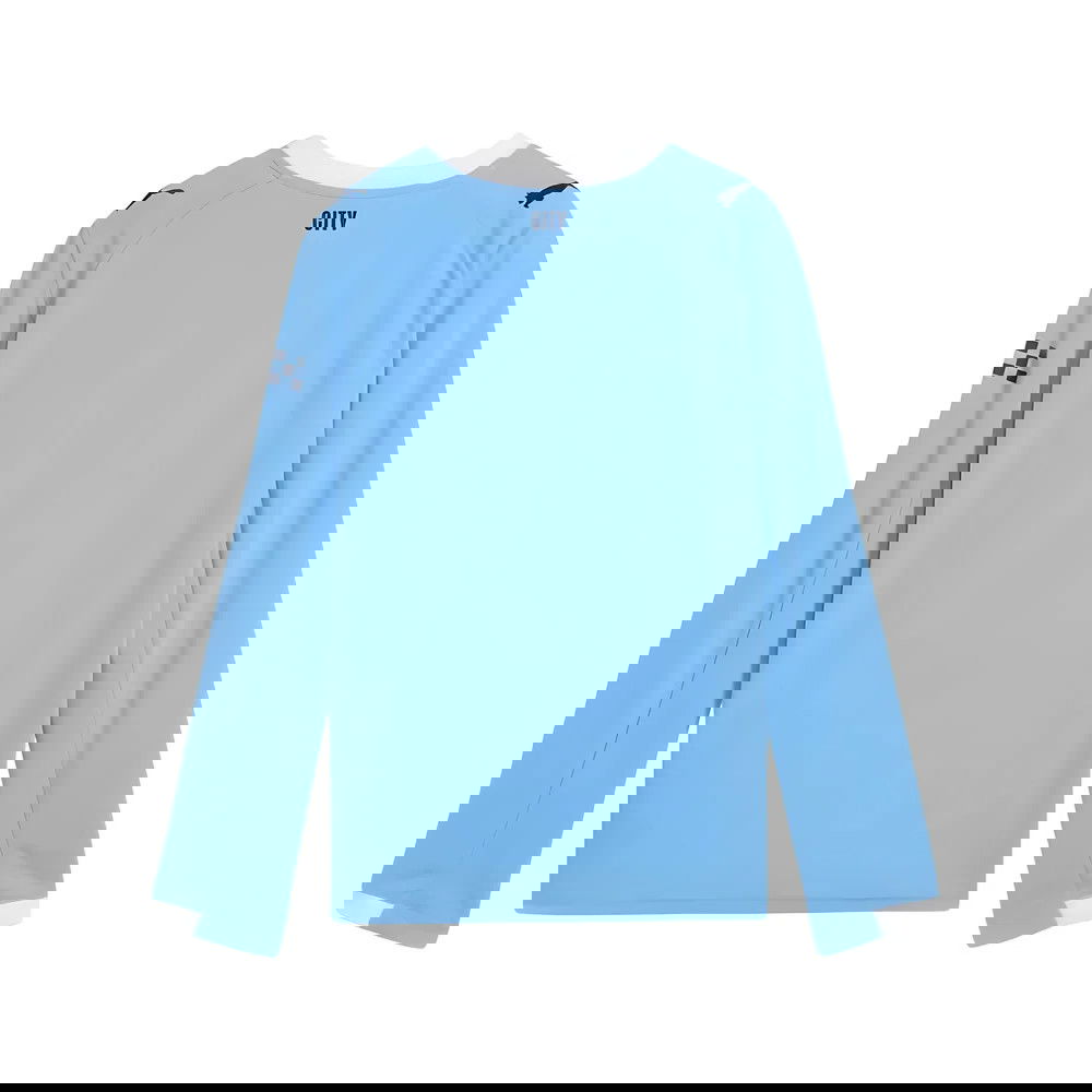 fajne Tanie Koszulki Piłkarskie Manchester City Długi rękaw Główna 2025-2026 Stroje Piłkarskie komplet