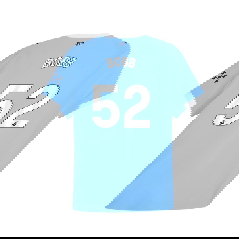 Tanie Koszulki Piłkarskie Manchester City BOBB #52 Główna 2025-2026 Stroje Piłkarskie