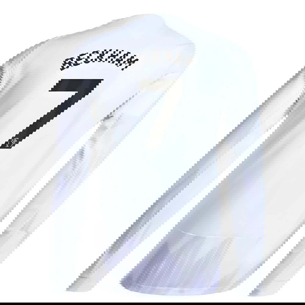 Tanie Koszulki Piłkarskie Manchester United Długi rękaw BECKHAM #7 Precz 2025-2026 Stroje Piłkarskie