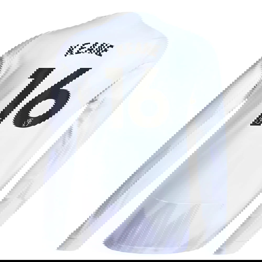 Tanie Koszulki Piłkarskie Manchester United Długi rękaw KEANE #16 Precz 2025-2026 Stroje Piłkarskie