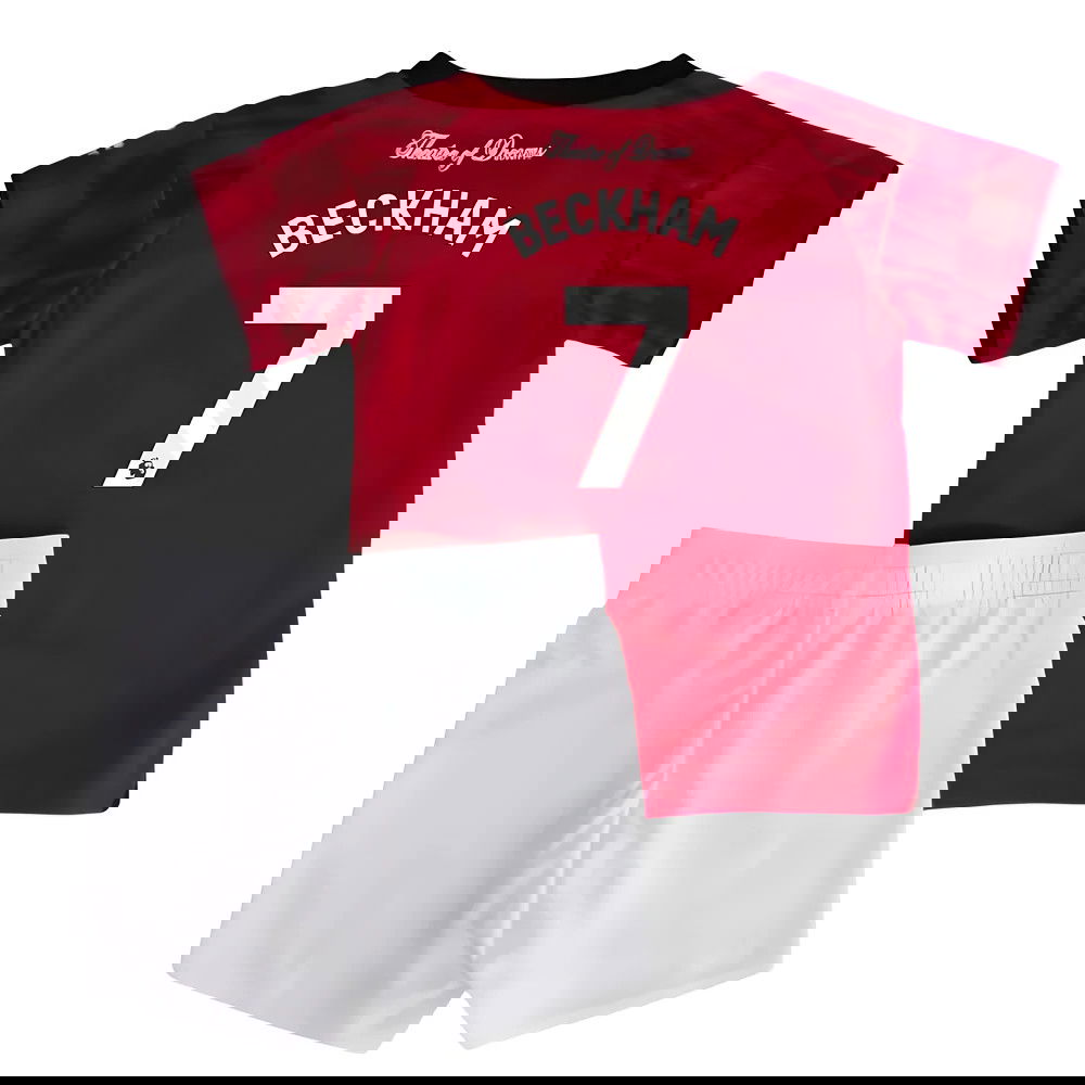 Tanie Koszulki Piłkarskie Manchester United Dziecięca BECKHAM #7 Główna 2025-2026 Stroje Piłkarskie