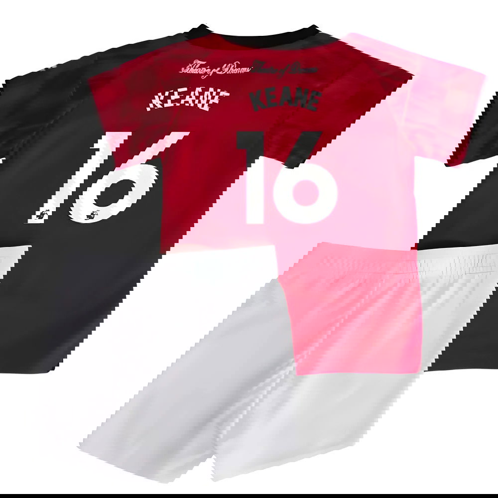 Tanie Koszulki Piłkarskie Manchester United Dziecięca KEANE #16 Główna 2025-2026 Stroje Piłkarskie