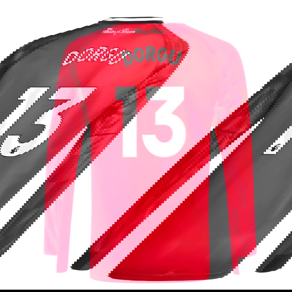 Tanie Koszulki Piłkarskie Manchester United Długi rękaw DORGU #13 Główna 2025-2026 Stroje Piłkarskie