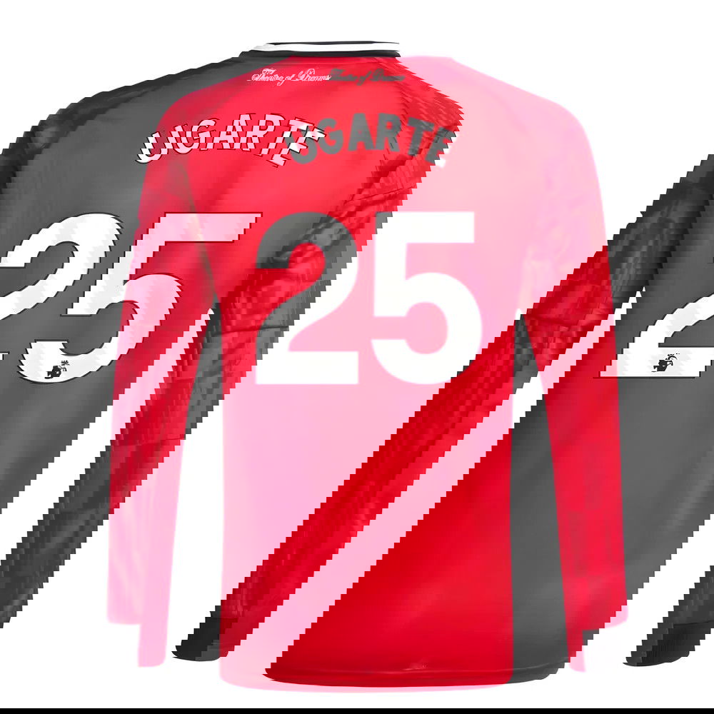 Tanie Koszulki Piłkarskie Manchester United Długi rękaw UGARTE #25 Główna 2025-2026 Stroje Piłkarskie