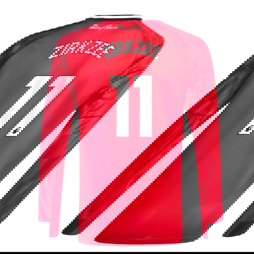 Tanie Koszulki Piłkarskie Manchester United Długi rękaw ZIRKZEE #11 Główna 2025-2026 Stroje Piłkarskie