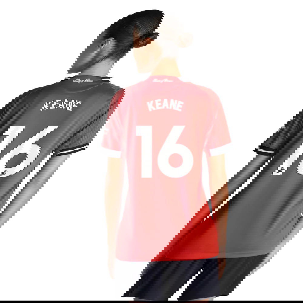 Tanie Koszulki Piłkarskie Manchester United Kobiety KEANE #16 Główna 2025-2026 Stroje Piłkarskie
