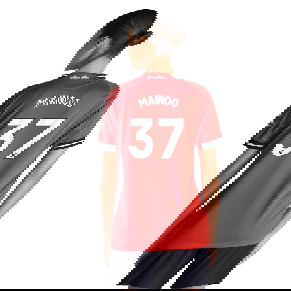 Tanie Koszulki Piłkarskie Manchester United Kobiety MAINOO #37 Główna 2025-2026 Stroje Piłkarskie