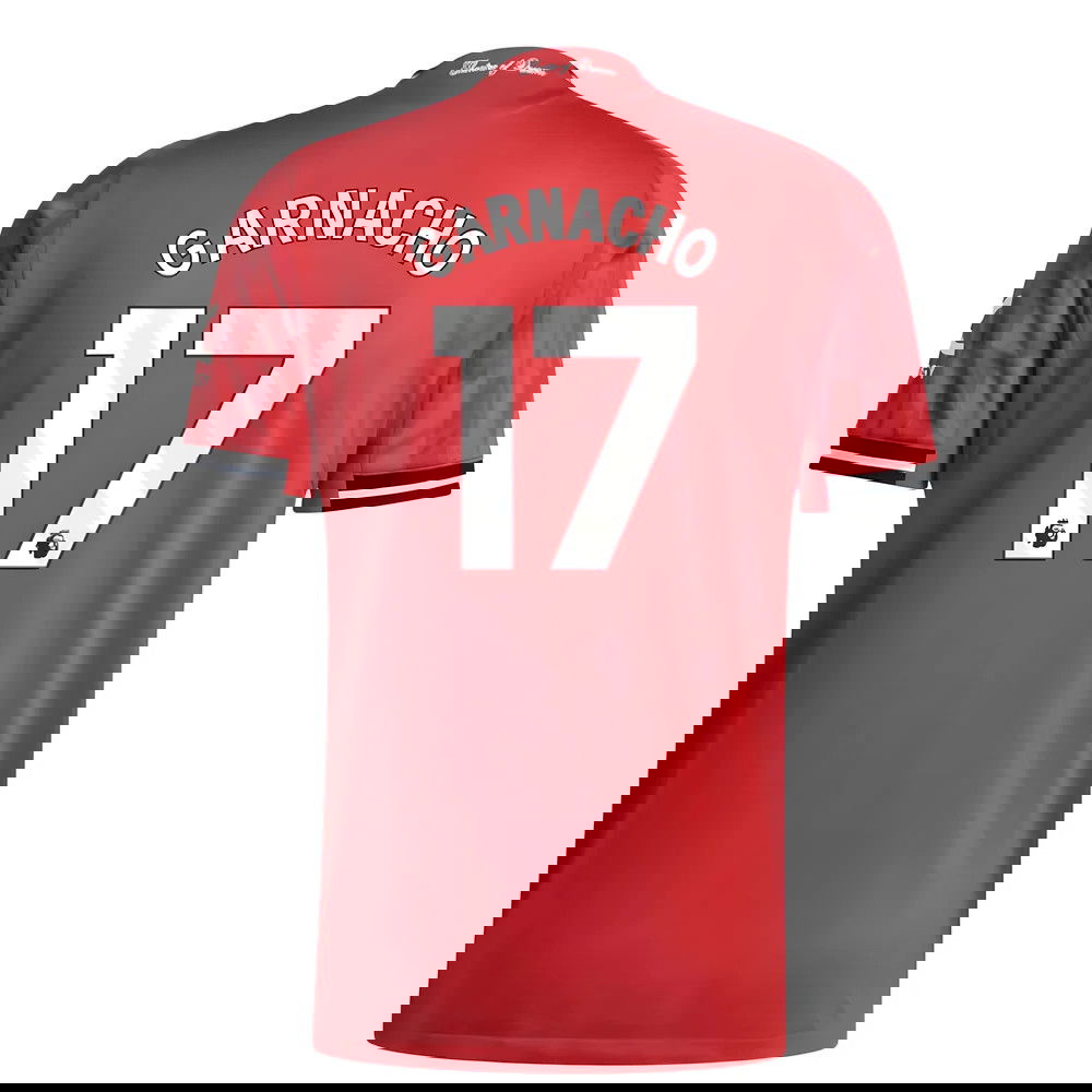 Tanie Koszulki Piłkarskie Manchester United GARNACHO #17 Główna 2025-2026 Stroje Piłkarskie