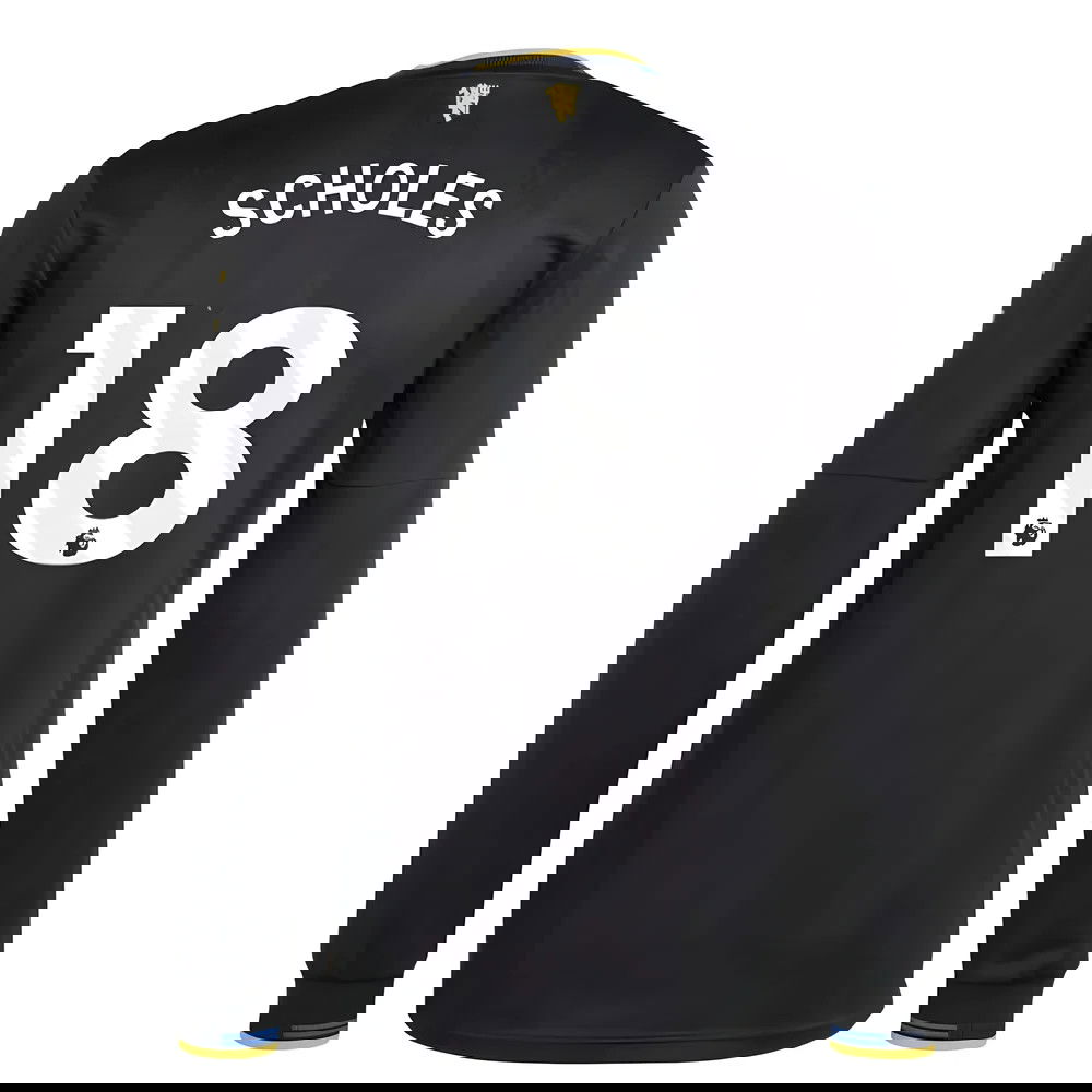 Tanie Koszulki Piłkarskie Manchester United Długi rękaw SCHOLES #18 Trzeci 2025-2026 Stroje Piłkarskie