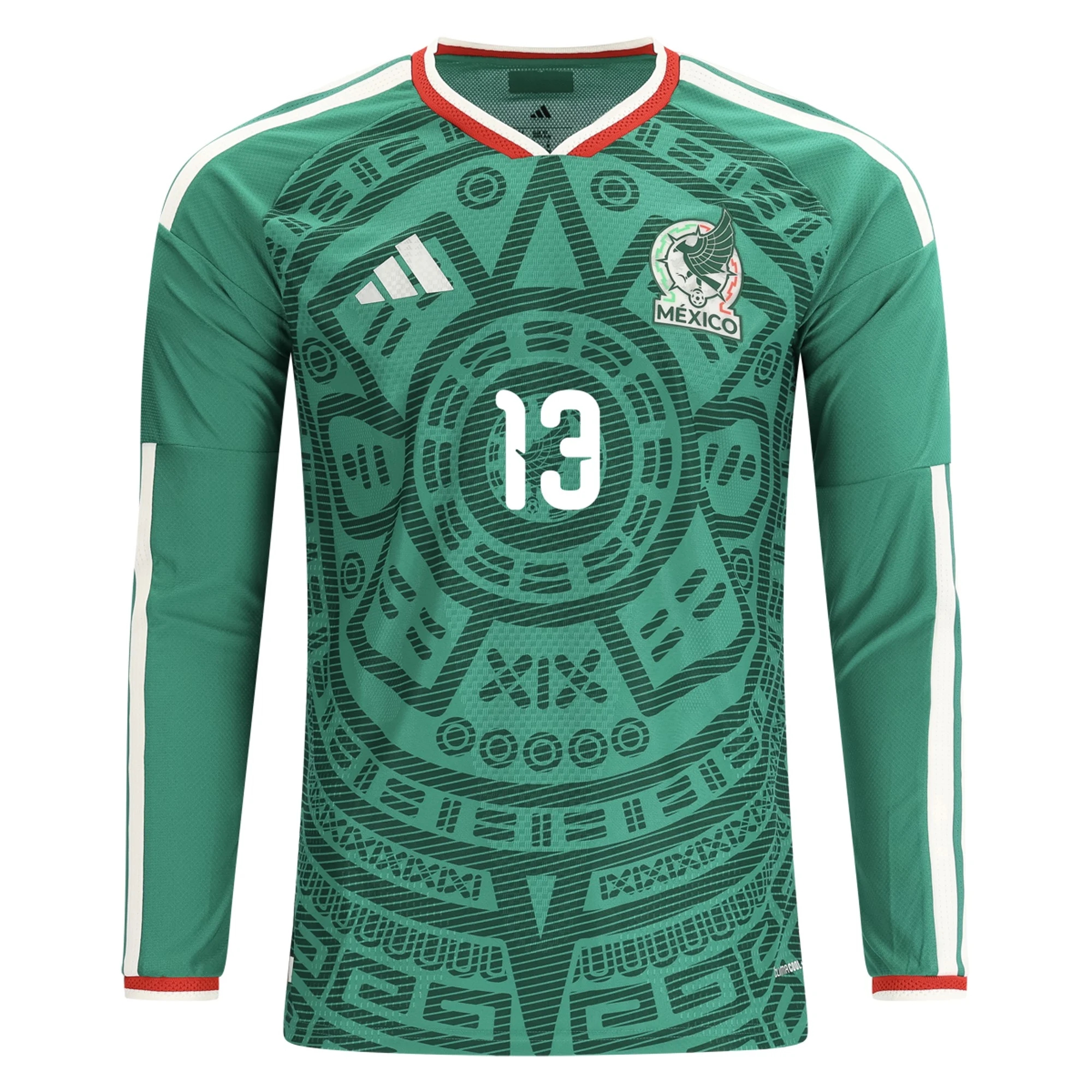 fajne Tanie Koszulki Piłkarskie Meksyk Długi rękaw A GONZAELZ #13 Główna Puchar Świata 2026 Stroje Piłkarskie internetowe sklepy