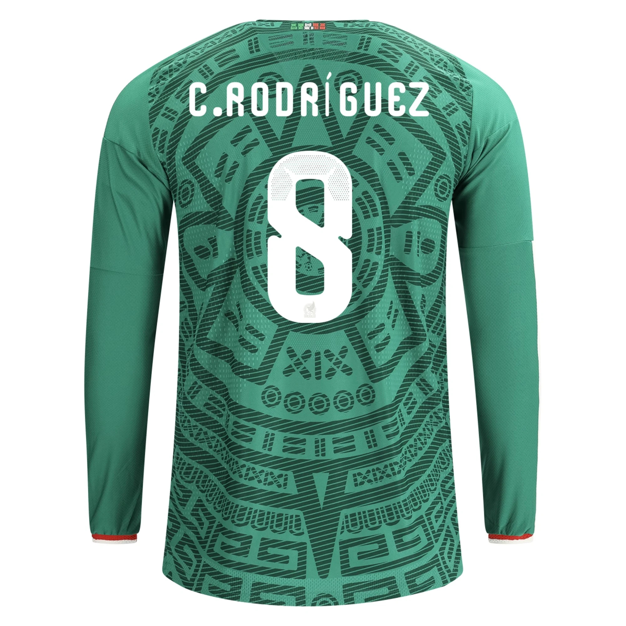 Tanie Koszulki Piłkarskie Meksyk Długi rękaw CARLOS RODRIGUEZ #8 Główna Puchar Świata 2026 Stroje Piłkarskie