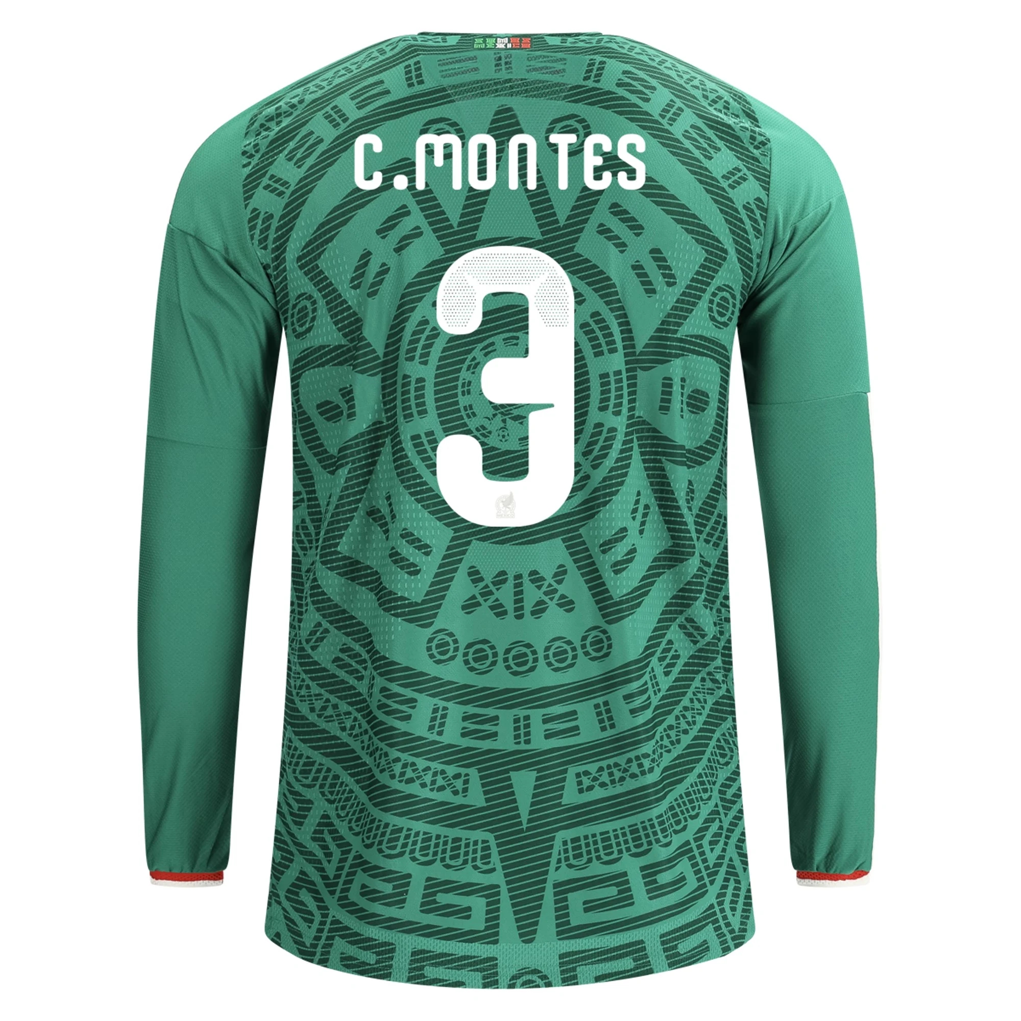 Tanie Koszulki Piłkarskie Meksyk Długi rękaw CESAR MONTES #3 Główna Puchar Świata 2026 Stroje Piłkarskie