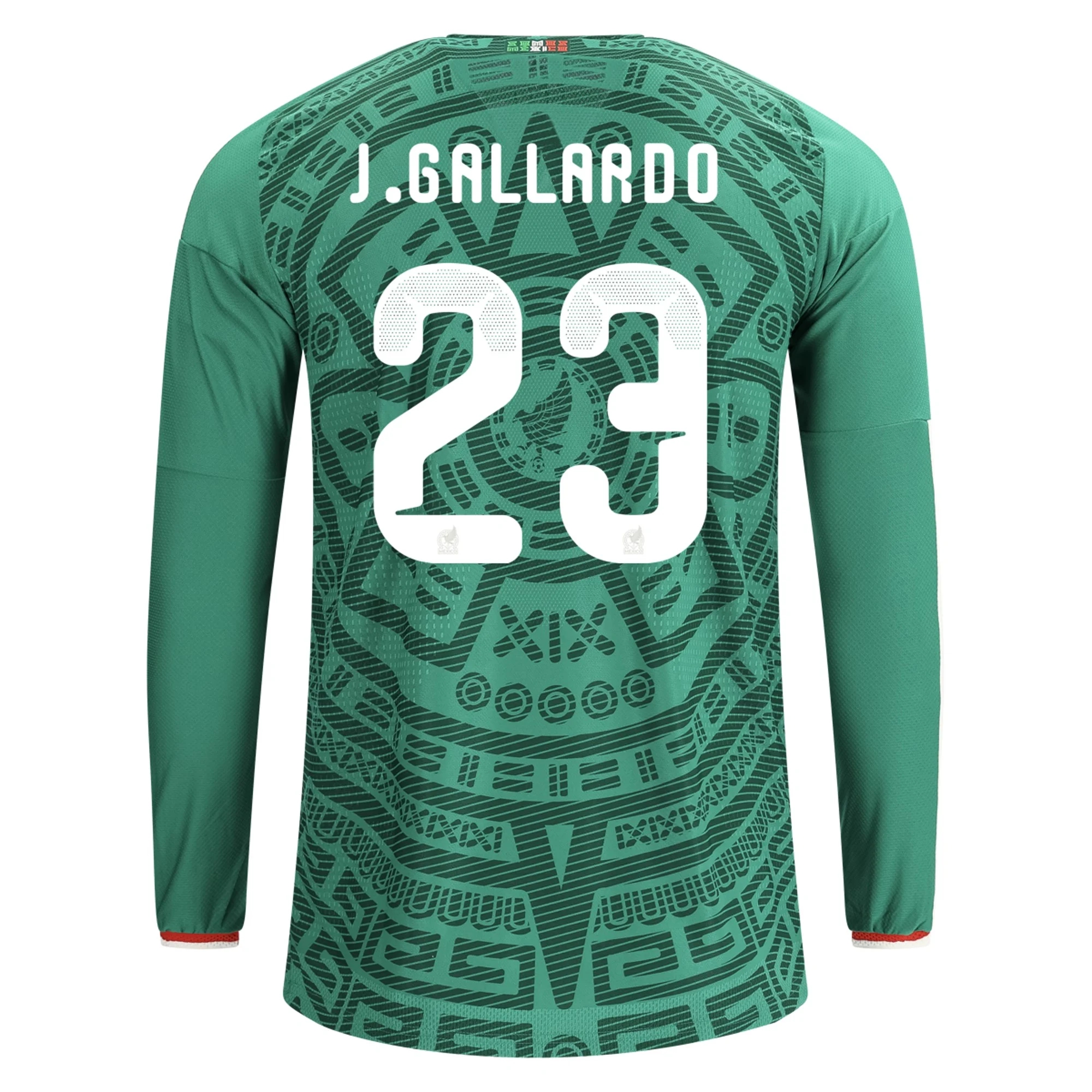 Tanie Koszulki Piłkarskie Meksyk Długi rękaw J GALLARDO #23 Główna Puchar Świata 2026 Stroje Piłkarskie