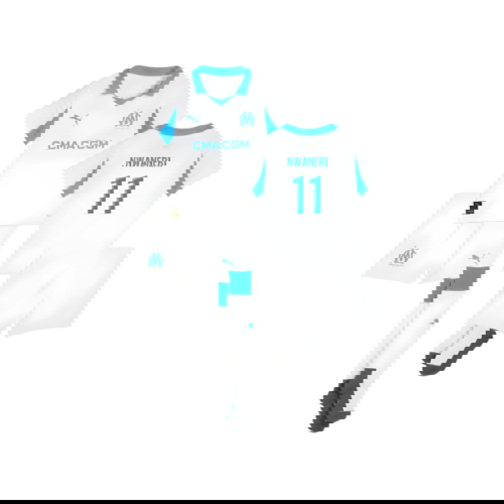 Tanie Koszulki Piłkarskie Olympique Marsylia Dziecięca NWANERI #11 Główna 2025-2026 Stroje Piłkarskie