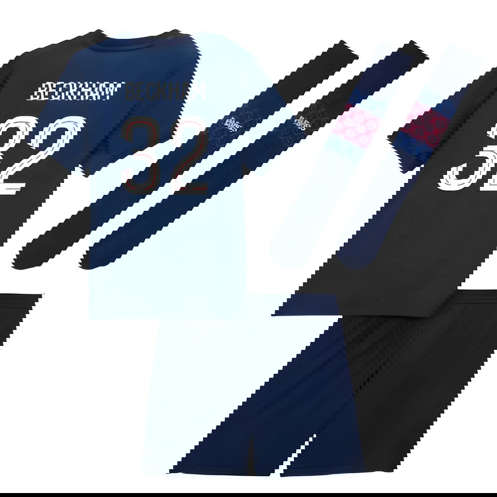 Tanie Koszulki Piłkarskie Paris Saint Germain Dziecięca BECKHAM #32 Główna 2025-2026 Stroje Piłkarskie