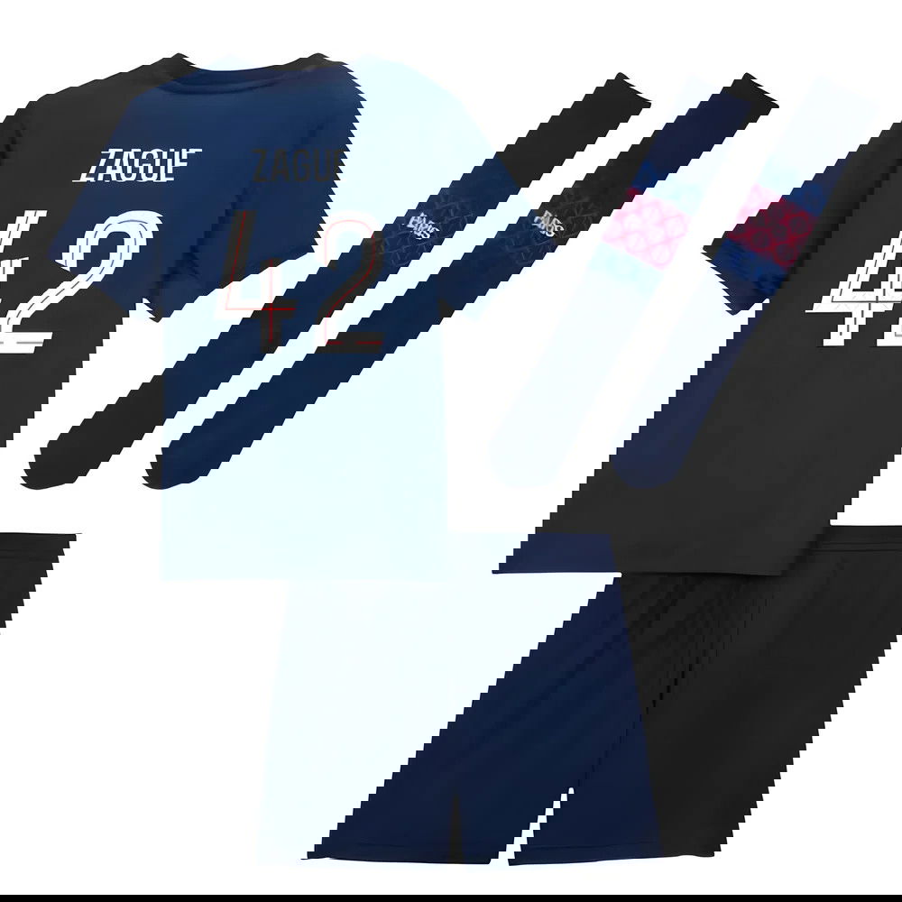 Tanie Koszulki Piłkarskie Paris Saint Germain Dziecięca ZAGUE #42 Główna 2025-2026 Stroje Piłkarskie