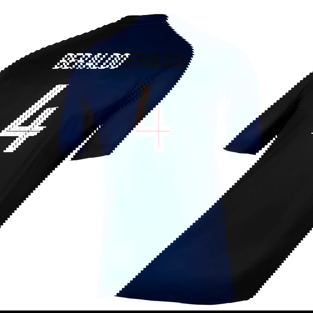 Tanie Koszulki Piłkarskie Paris Saint Germain BERALDO #4 Główna 2025-2026 Stroje Piłkarskie