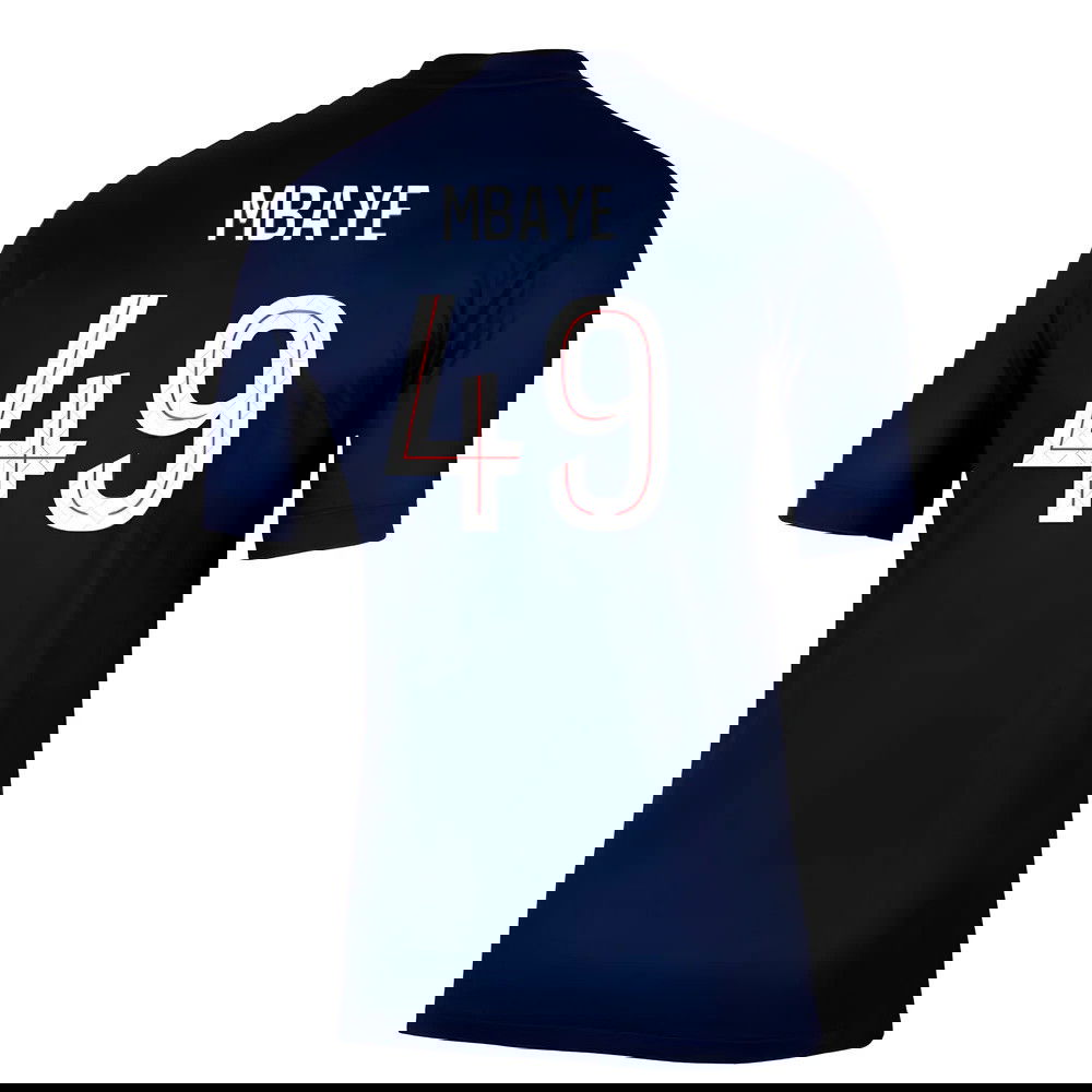 Tanie Koszulki Piłkarskie Paris Saint Germain MBAYE #49 Główna 2025-2026 Stroje Piłkarskie