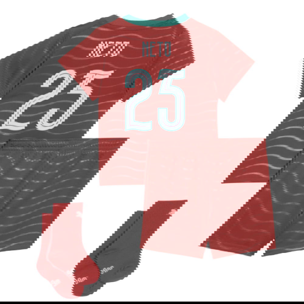 Tanie Koszulki Piłkarskie Portugalia Dziecięca NETO #25 Główna Puchar Świata 2026 Stroje Piłkarskie