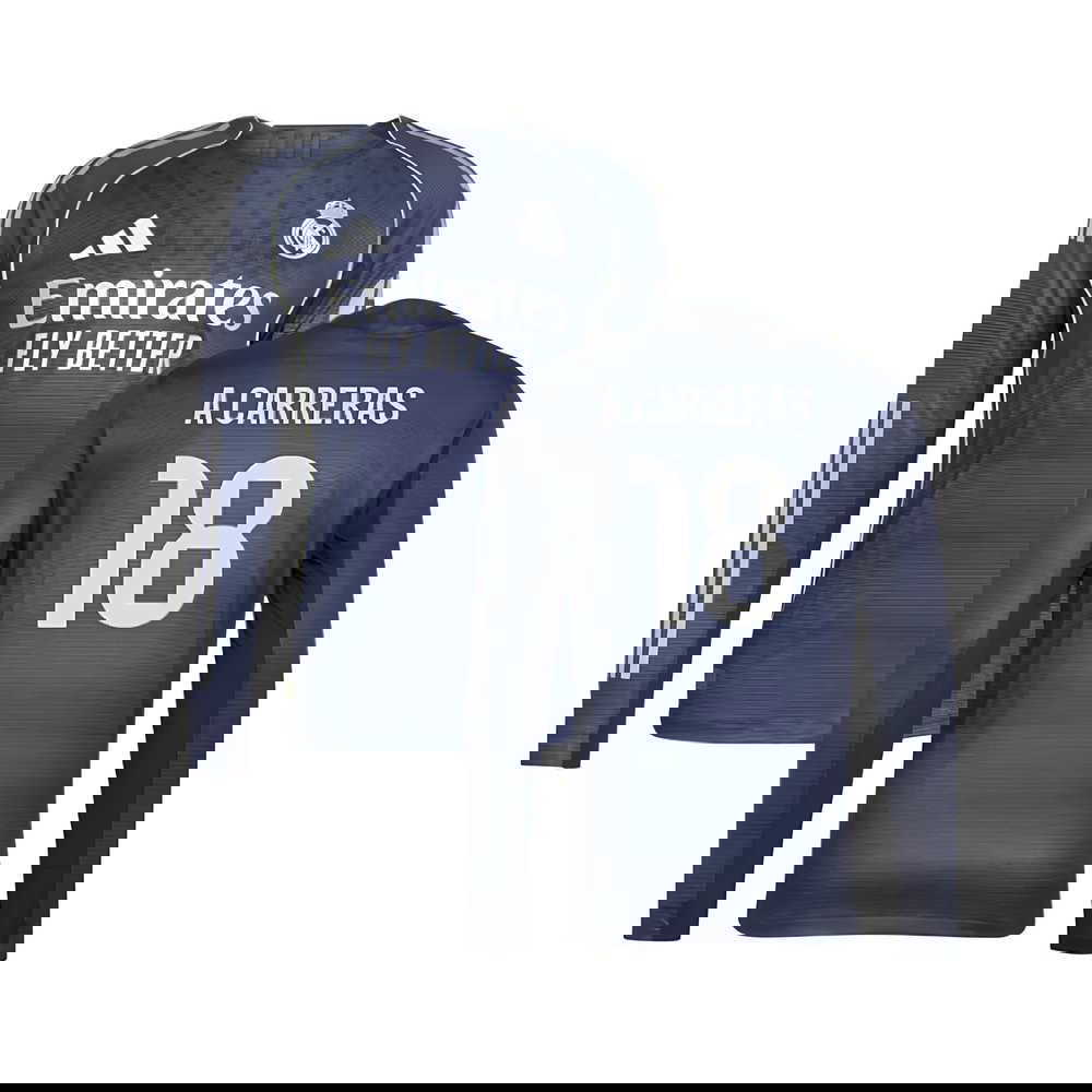 Tanie Koszulki Piłkarskie Real Madryt Długi rękaw ACARRERAS #18 Precz 2025-2026 Stroje Piłkarskie