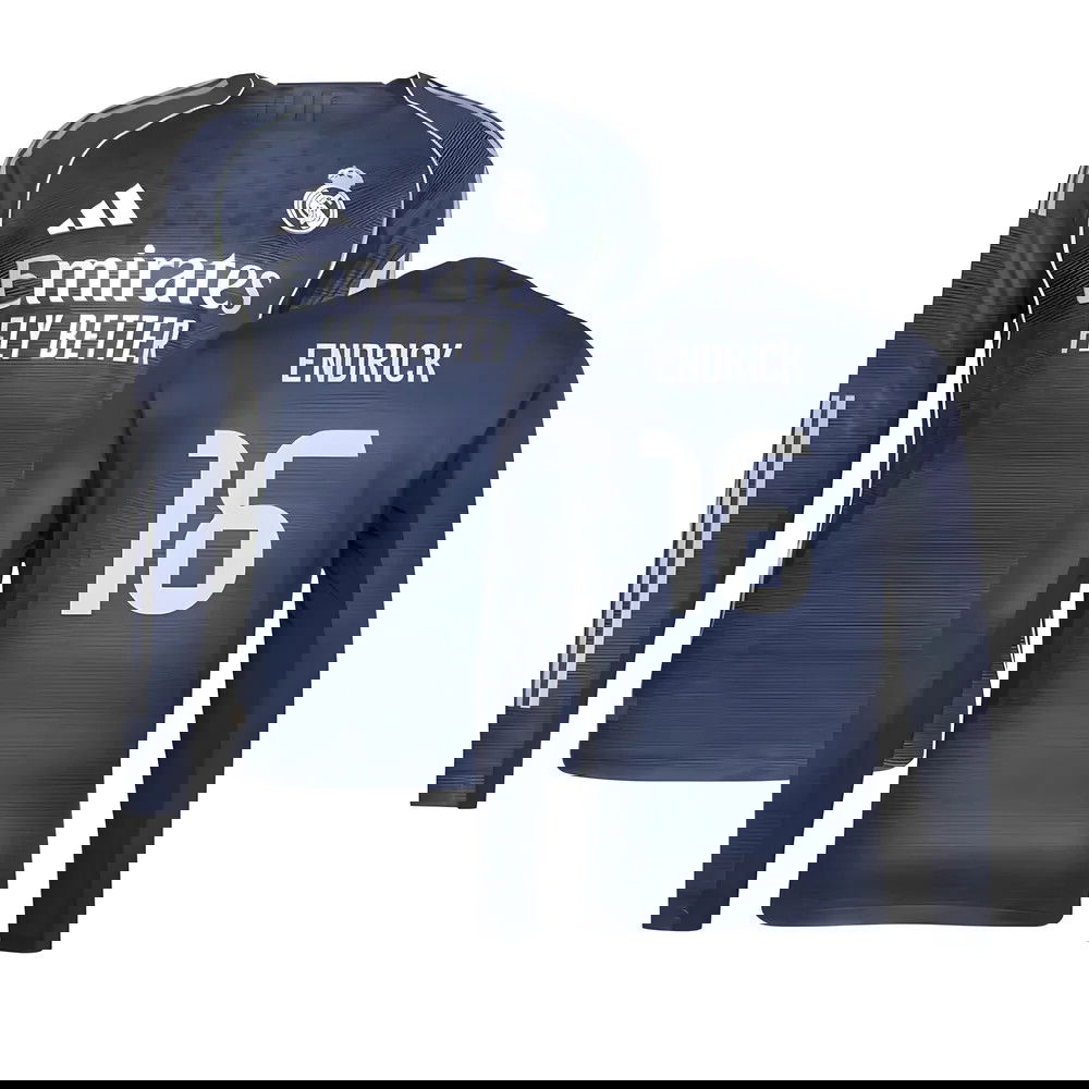 Tanie Koszulki Piłkarskie Real Madryt Długi rękaw ENDRICK #16 Precz 2025-2026 Stroje Piłkarskie