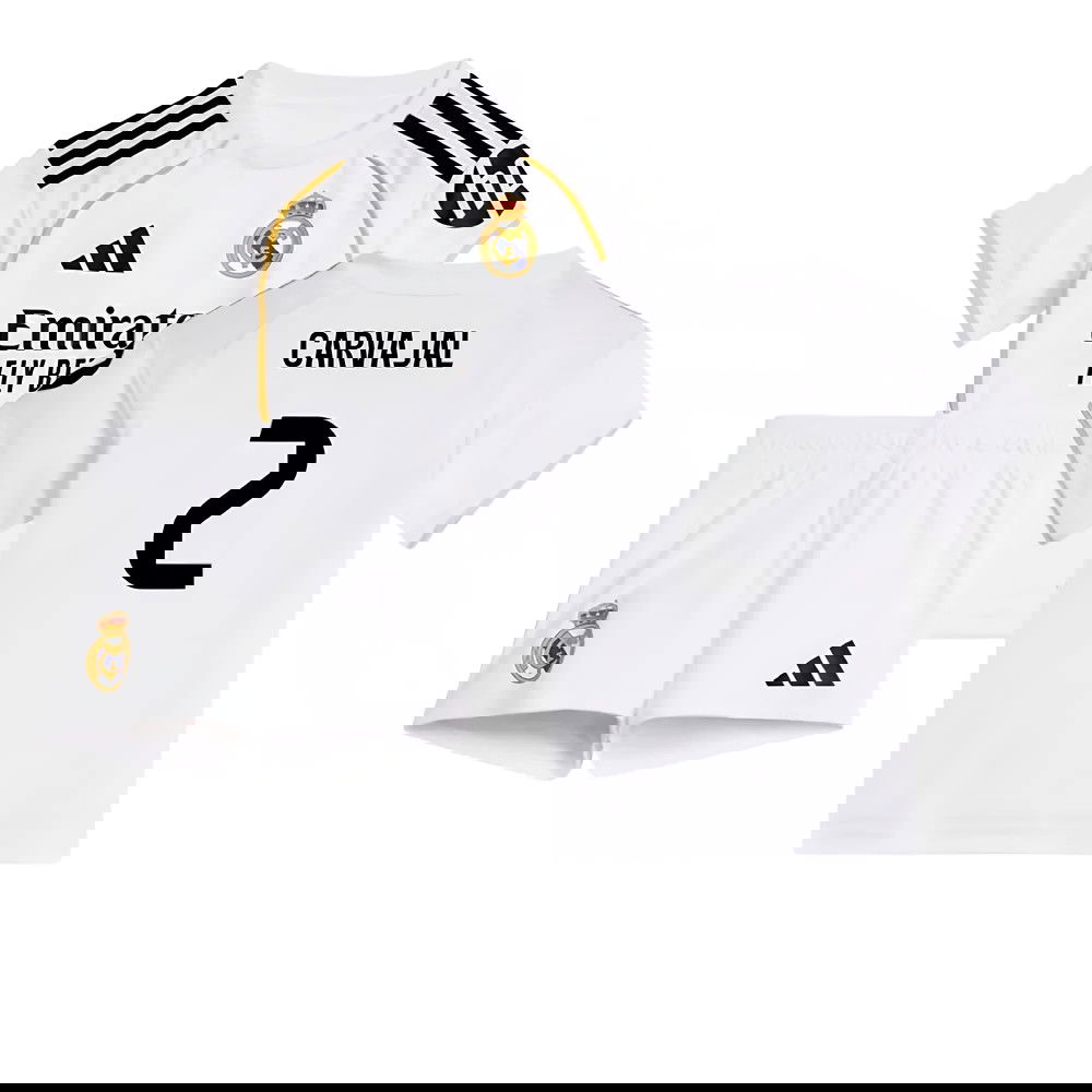 Tanie Koszulki Piłkarskie Real Madryt Dziecięca CARVAJAL #2 Główna 2025-2026 Stroje Piłkarskie