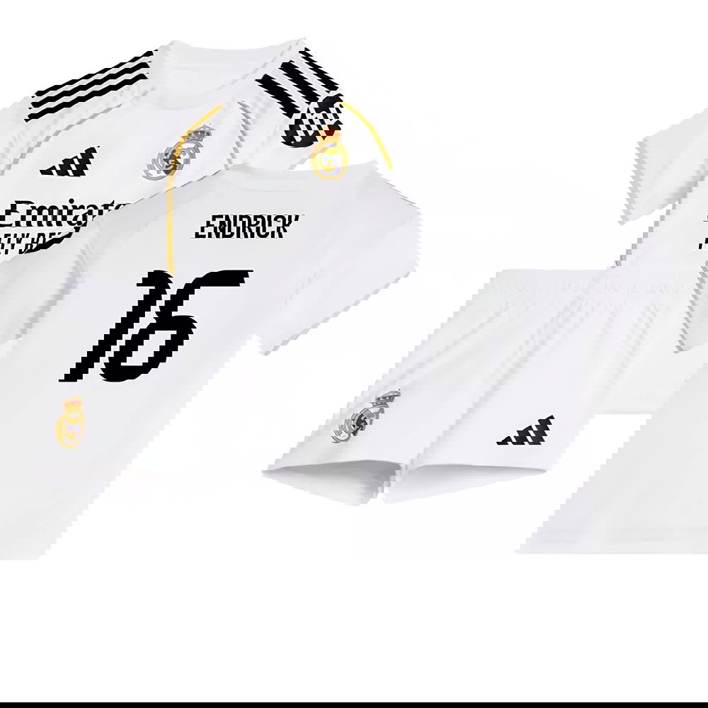 Tanie Koszulki Piłkarskie Real Madryt Dziecięca ENDRICK #16 Główna 2025-2026 Stroje Piłkarskie