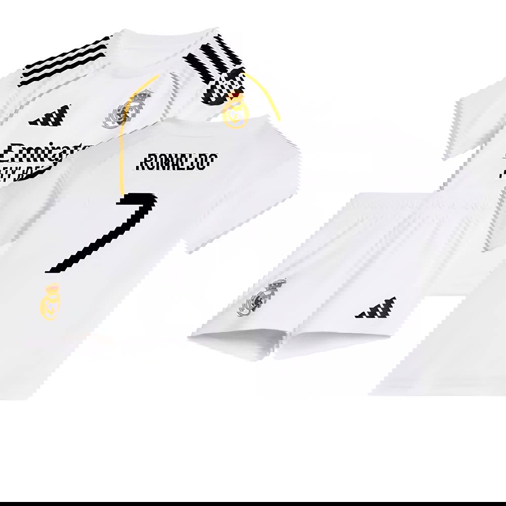 Tanie Koszulki Piłkarskie Real Madryt Dziecięca RONALDO #7 Główna 2025-2026 Stroje Piłkarskie