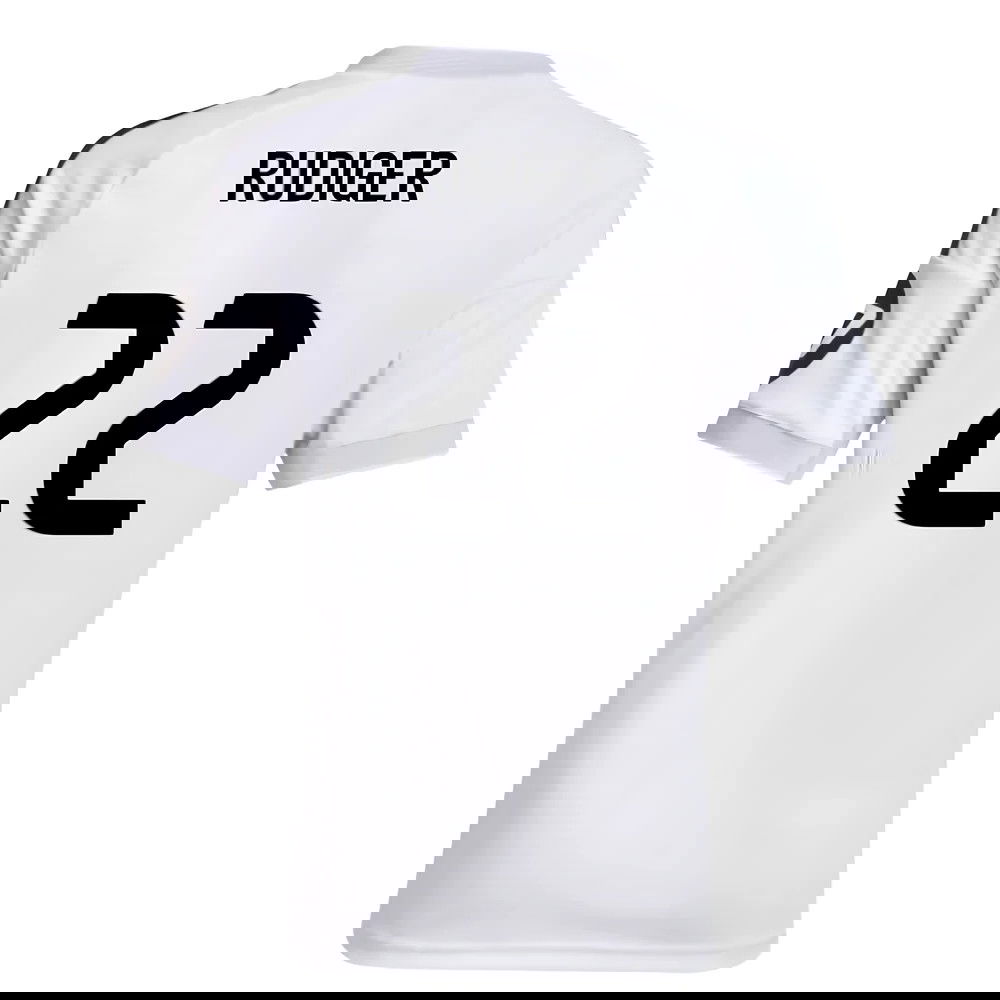 Tanie Koszulki Piłkarskie Real Madryt RUDIGER #22 Główna 2025-2026 Stroje Piłkarskie