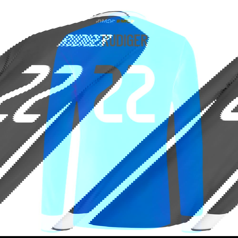 Tanie Koszulki Piłkarskie Real Madryt Długi rękaw RUDIGER #22 Trzeci 2025-2026 Stroje Piłkarskie