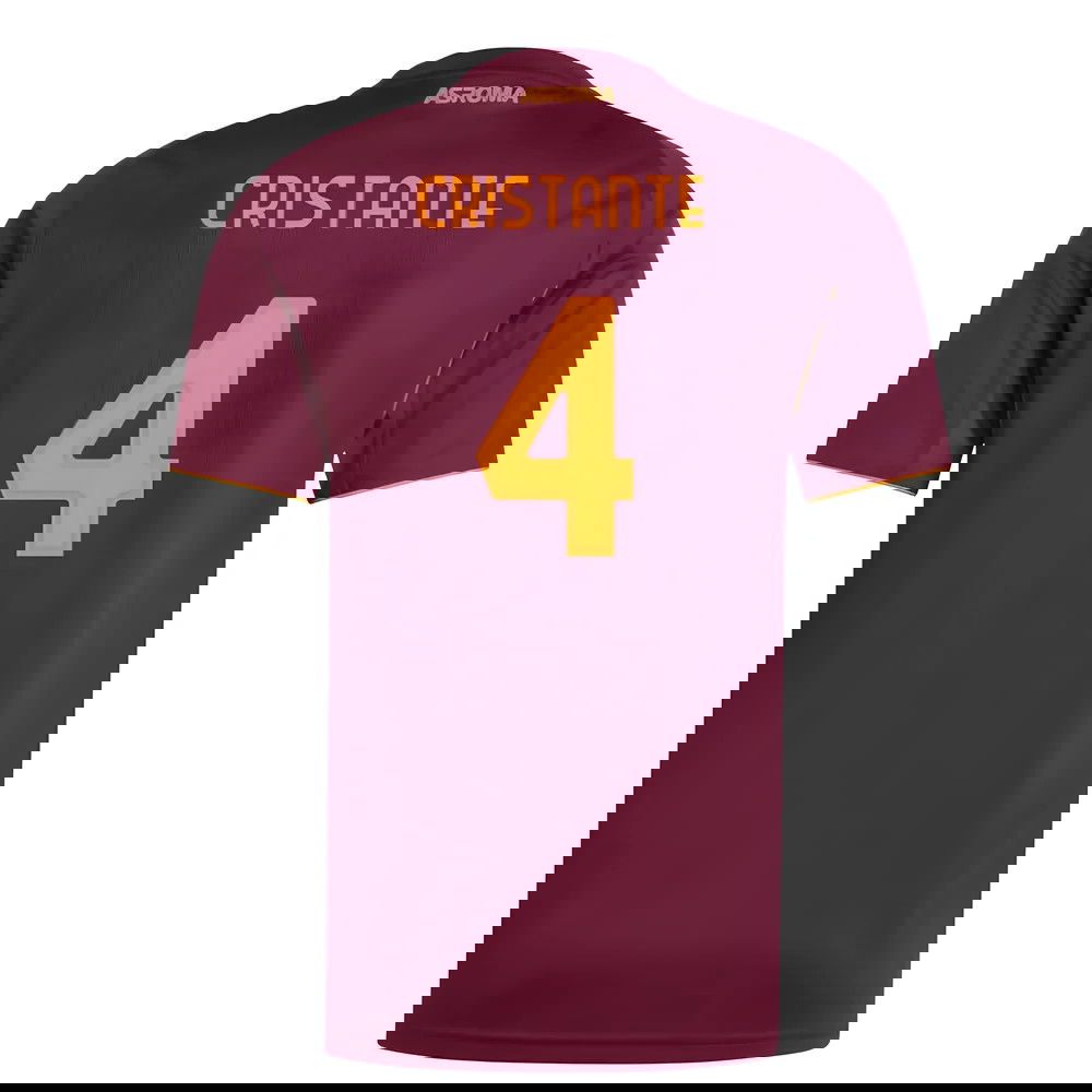 Tanie Koszulki Piłkarskie AS Roma CRISTANTE #4 Główna 2025-2026 Stroje Piłkarskie