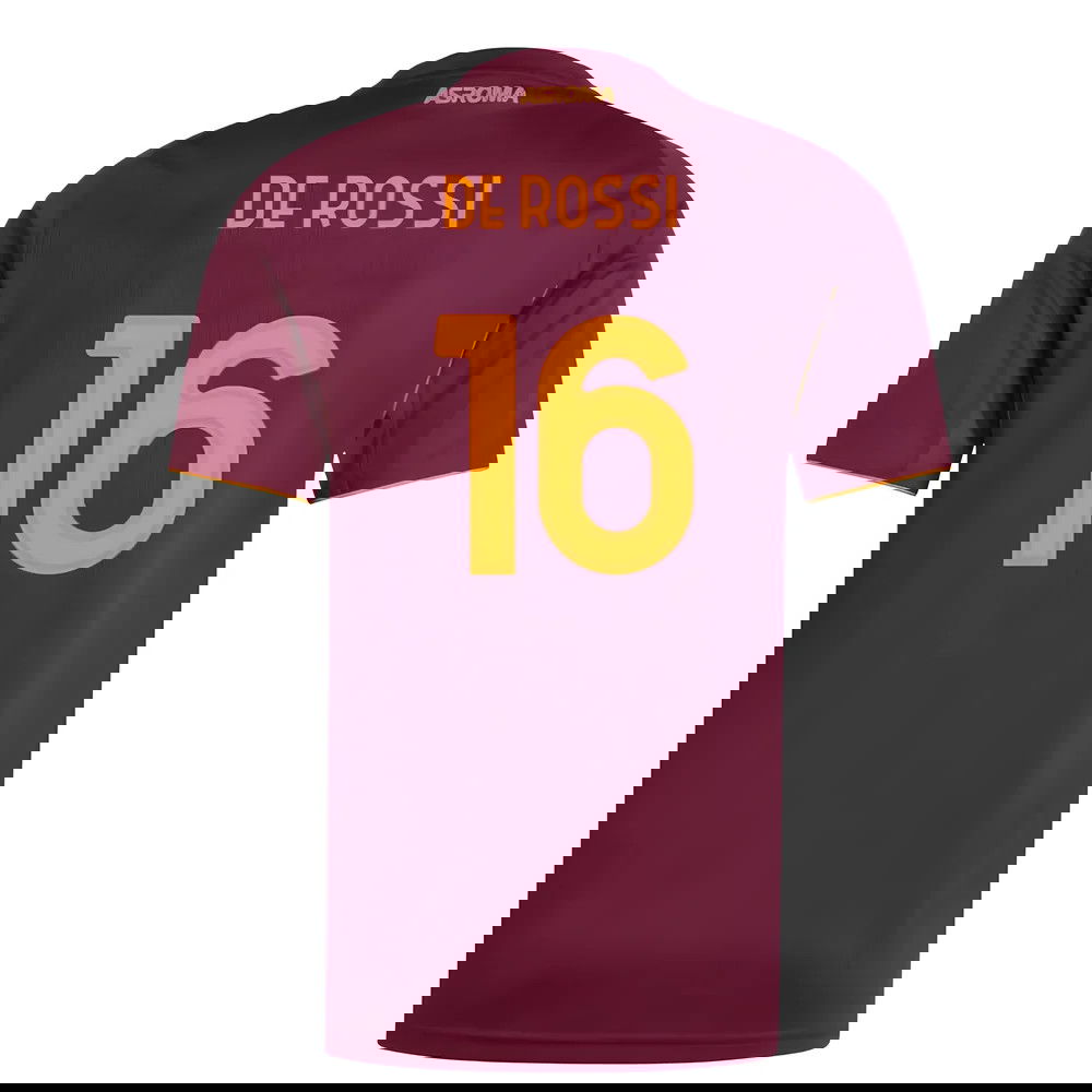 Tanie Koszulki Piłkarskie AS Roma DE ROSSI #16 Główna 2025-2026 Stroje Piłkarskie
