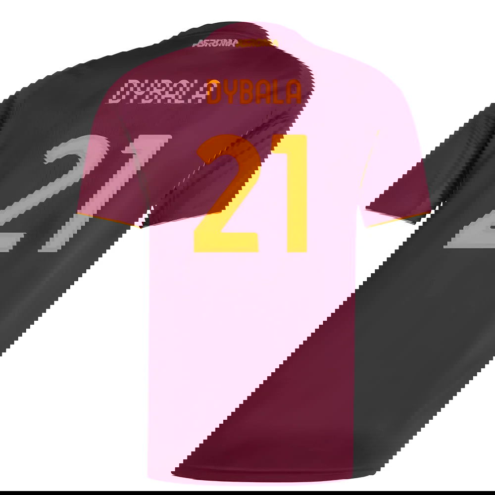 Tanie Koszulki Piłkarskie AS Roma DYBALA #21 Główna 2025-2026 Stroje Piłkarskie