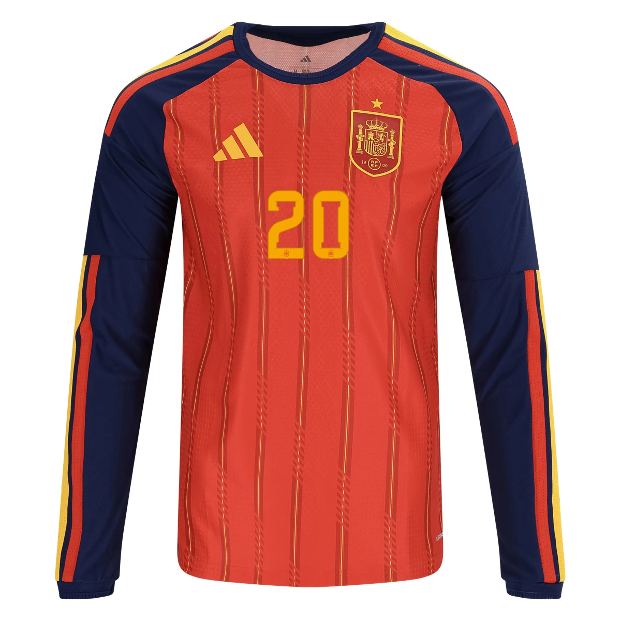 hurtownie Tanie Koszulki Piłkarskie Hiszpania Długi rękaw PEDRI #20 Główna Puchar Świata 2026 Stroje Piłkarskie reprezentacji